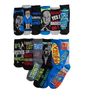 Seinfeld 12 Days of Socks Advent Calendar Funny Crazy Novelty Crew Low Cut Sock